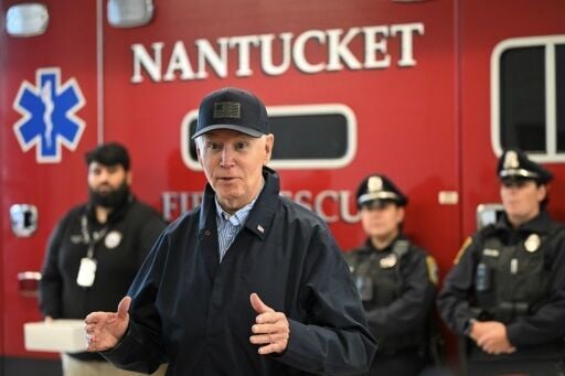 Biden spoke to reporters as he visited a fire department on Natucket Island, where he is spending the holiday with family